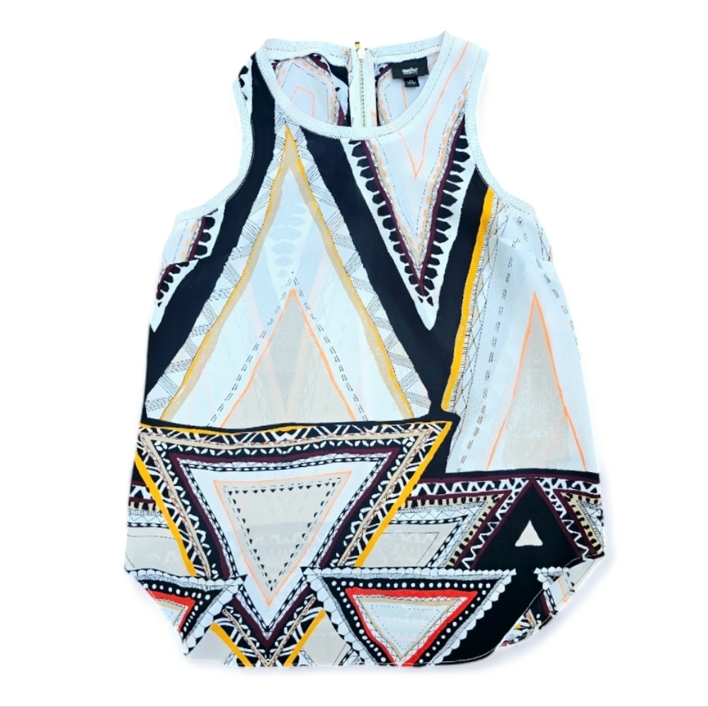 Massimo Tank Top With Zipper On The Back ,Size S/P